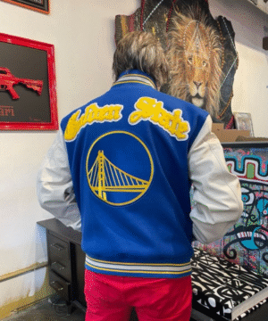 Golden State Warriors 7Th Championship Wool & Leather Jacket
