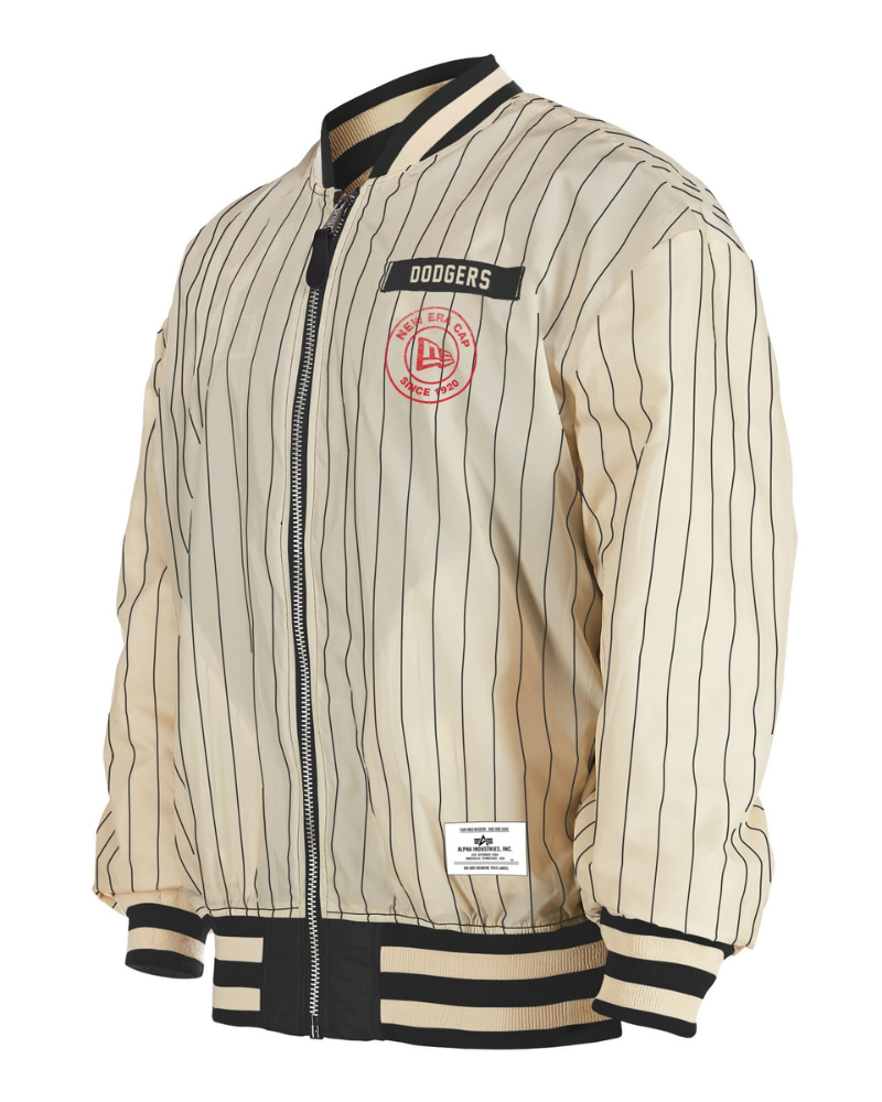 Men's Los Angeles Dodgers New Era x Alpha Industries Black Seven-Time World Series Champions Team Reversible Full-Zip Bomber Jacket Men's Los Angeles Dodgers New Era x Alpha Industries Black Seven-Time World Series Champions Team Reversible Full-Zip Bomber Jacket