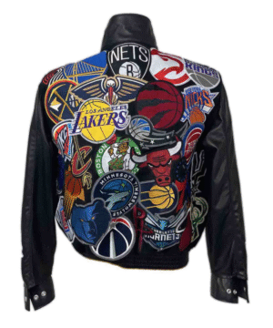 NBA Megapatch Wool & Leather Black Jacket