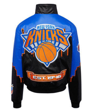 New York Knicks Skyline Vegan Leather Jacket