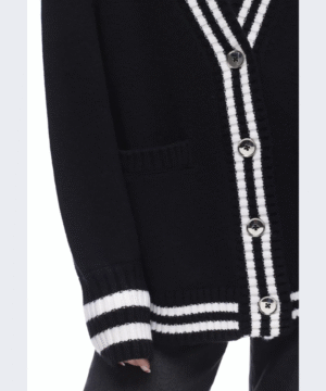 The Striped Oversized Cashmere Cardigan Sweater