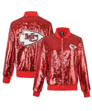Women's Kansas City Chiefs Cuce Red Full-Zip Sequin Jacket