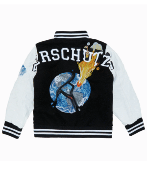 "asteroids" Varsity Jacket black