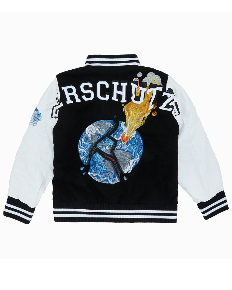 asteroids Varsity Jacket black (1) "asteroids" Varsity Jacket black