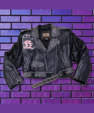 80's Betty Boop Studded Maziar Leather Jacket