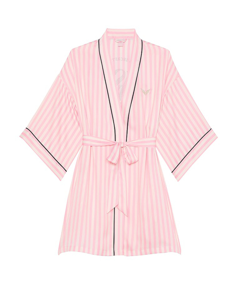 Victoria's Secret Fashion Show '24 Glazed Satin Short Robe Victoria's Secret Fashion Show '24 Glazed Satin Short Robe