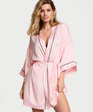 Victoria's Secret Fashion Show '24 Glazed Satin Short Robe