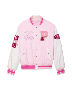 Victoria’s Secret Love Shack Fancy Pink Varsity Jacket