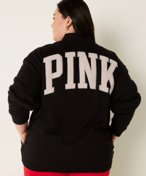 Victoria's Secret PINK Black Varsity Jacket