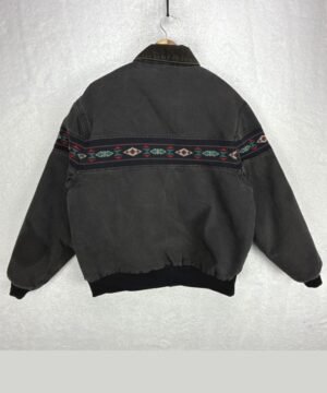 Carhartt J77 BLK Santa Fe Jacket Black Aztec Print Lining
